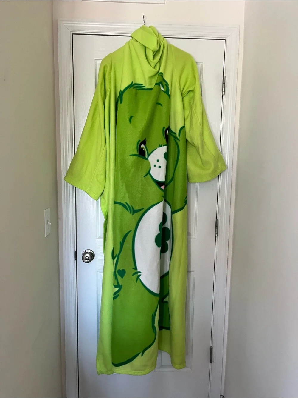 Care Bears Lime Green Shamrock Wearable Blanket Hoodie